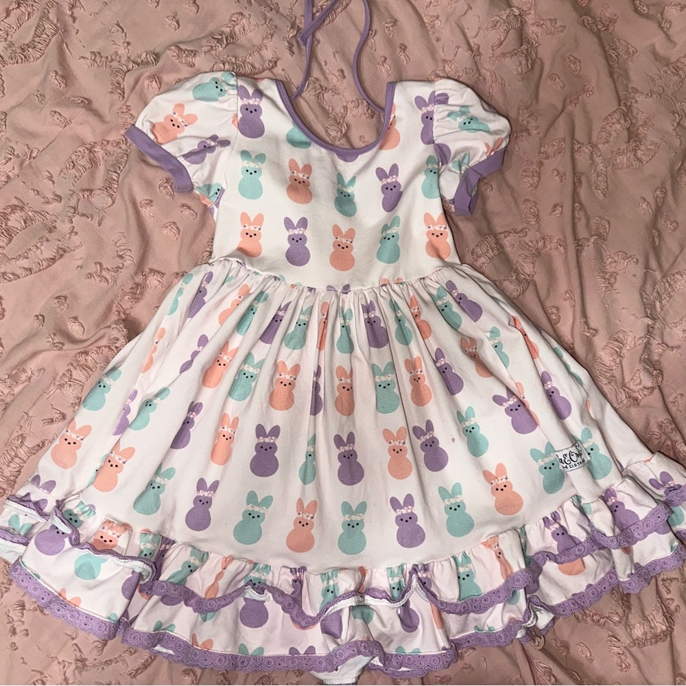 Bella & Omi Peeps Bunny Twirl Dress 4T